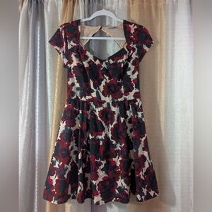 🎉 2 for $20 🎉 Charlotte Russe Red and Black Floral Mini Dress